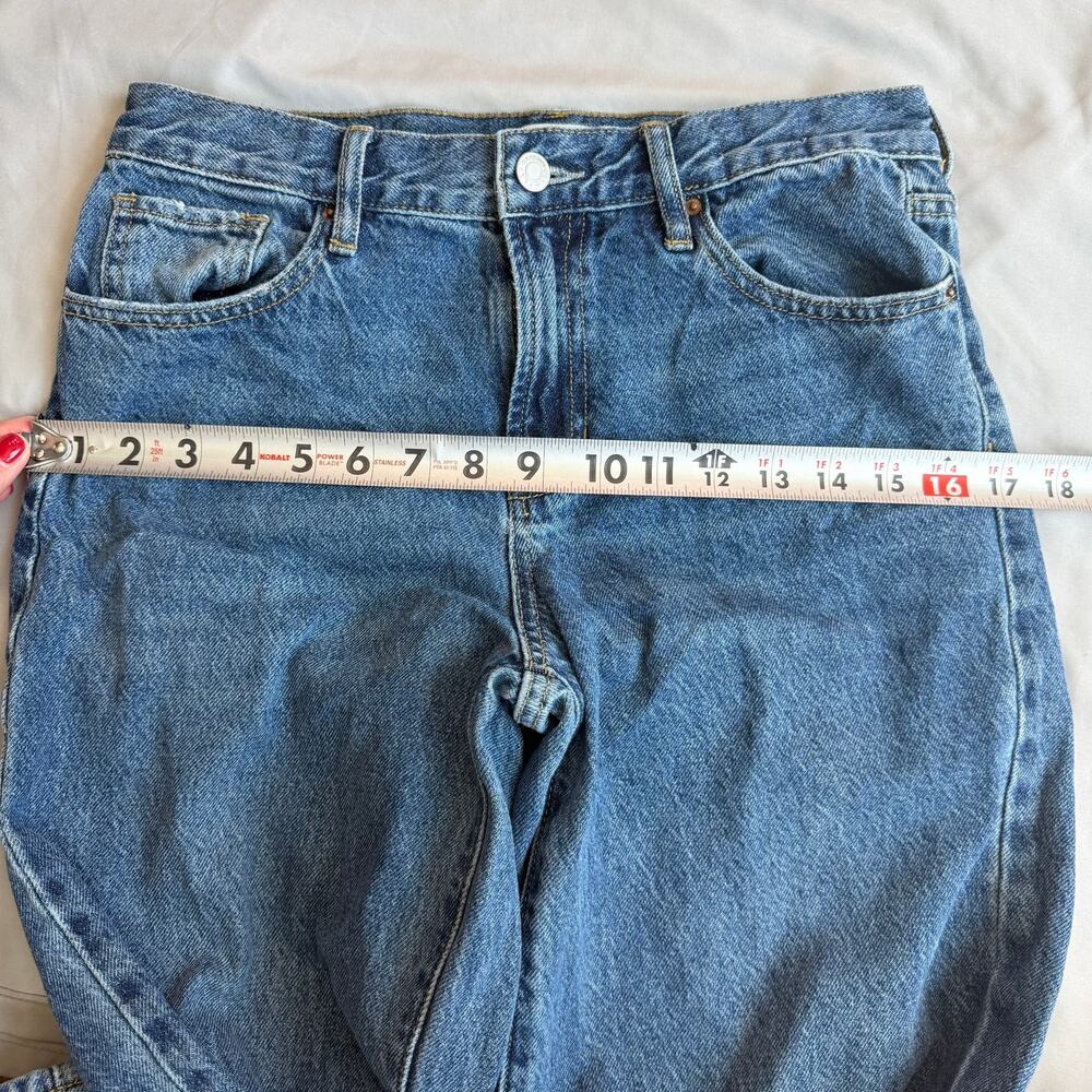 PacSun Lena Super Baggy Jeans Women's Size 25 Blue Wide Leg 100% Cotton Denim - Picture 13 of 14